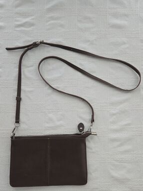 Befen Dark Brown Genuine Leather Multi-Pocket Crossbody Bag_0094